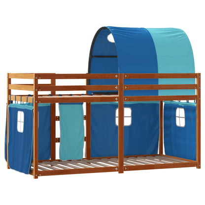 Bunk Bed without Mattress Blue 80x200 cm Solid Wood Pine