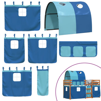 Bunk Bed without Mattress Blue 80x200 cm Solid Wood Pine