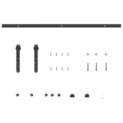 Sliding Cabinet Door Kit 91 cm Carbon Steel