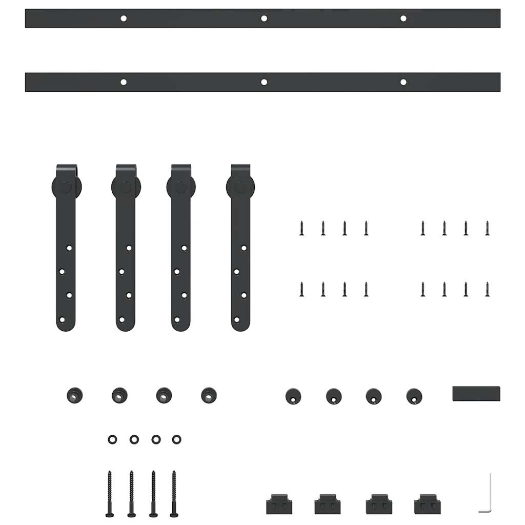  Sliding Cabinet Door Kit 122 cm Carbon Steel