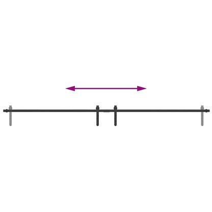  Sliding Cabinet Door Kit 213 cm Carbon Steel