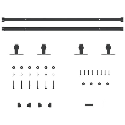  Sliding Cabinet Door Kit 183 cm Carbon Steel