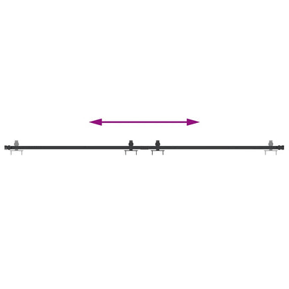 Sliding Cabinet Door Kit 213 cm Carbon Steel