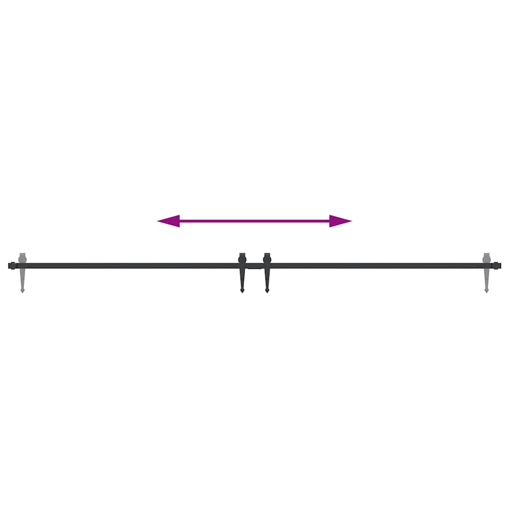 Sliding Cabinet Door Kit 213 cm Carbon Steel