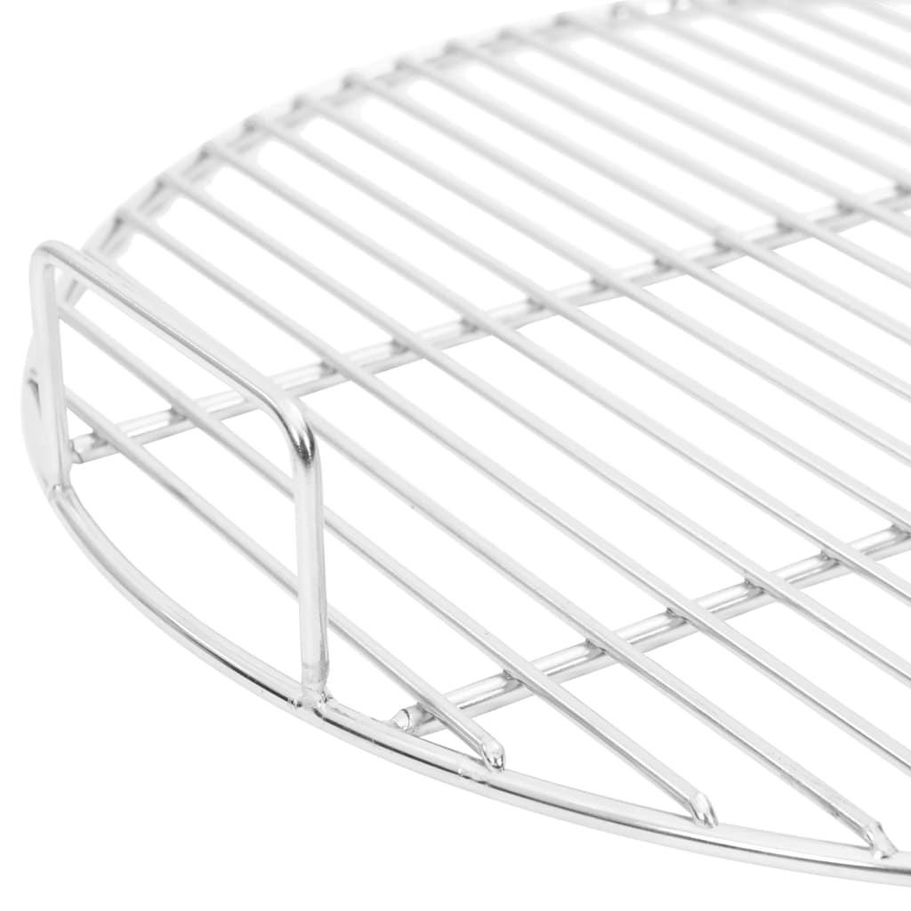 BBQ Grill Grate with Handles Round Ø44.5 cm 304 Stainless Steel