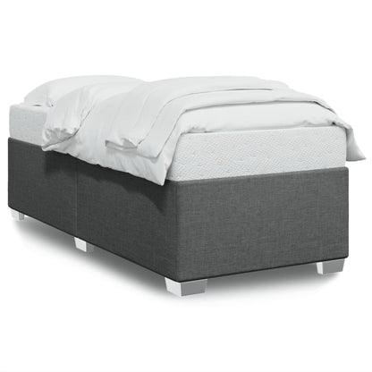 Bed Frame without Mattress Dark Grey 90x190 cm Single Fabric
