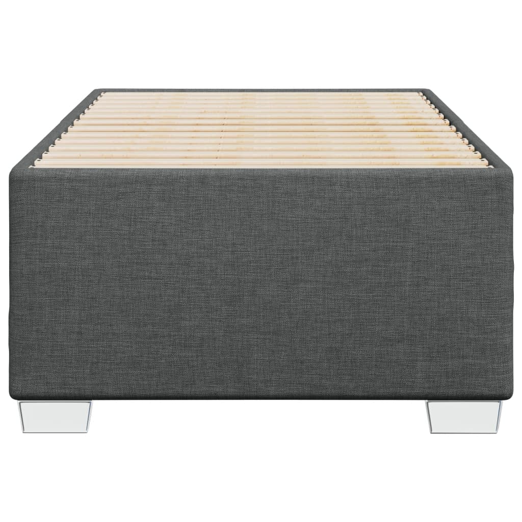 Bed Frame without Mattress Dark Grey 90x190 cm Single Fabric