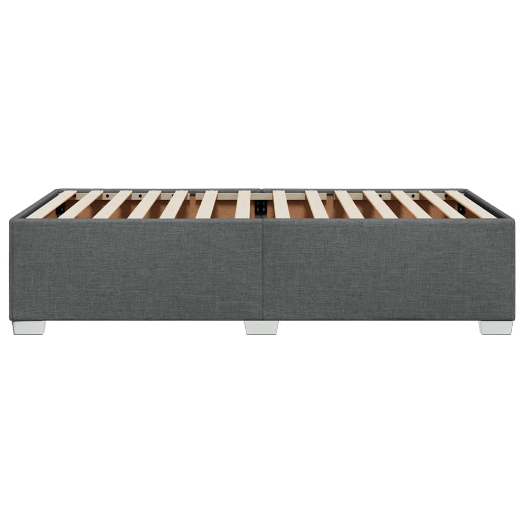 Bed Frame without Mattress Dark Grey 90x190 cm Single Fabric