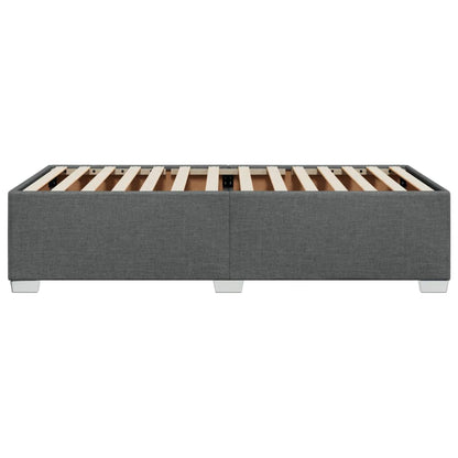 Bed Frame without Mattress Dark Grey 90x190 cm Single Fabric