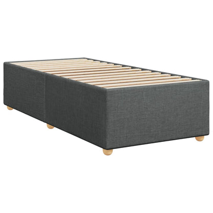 Bed Frame without Mattress Dark Grey 90x190 cm Single Fabric