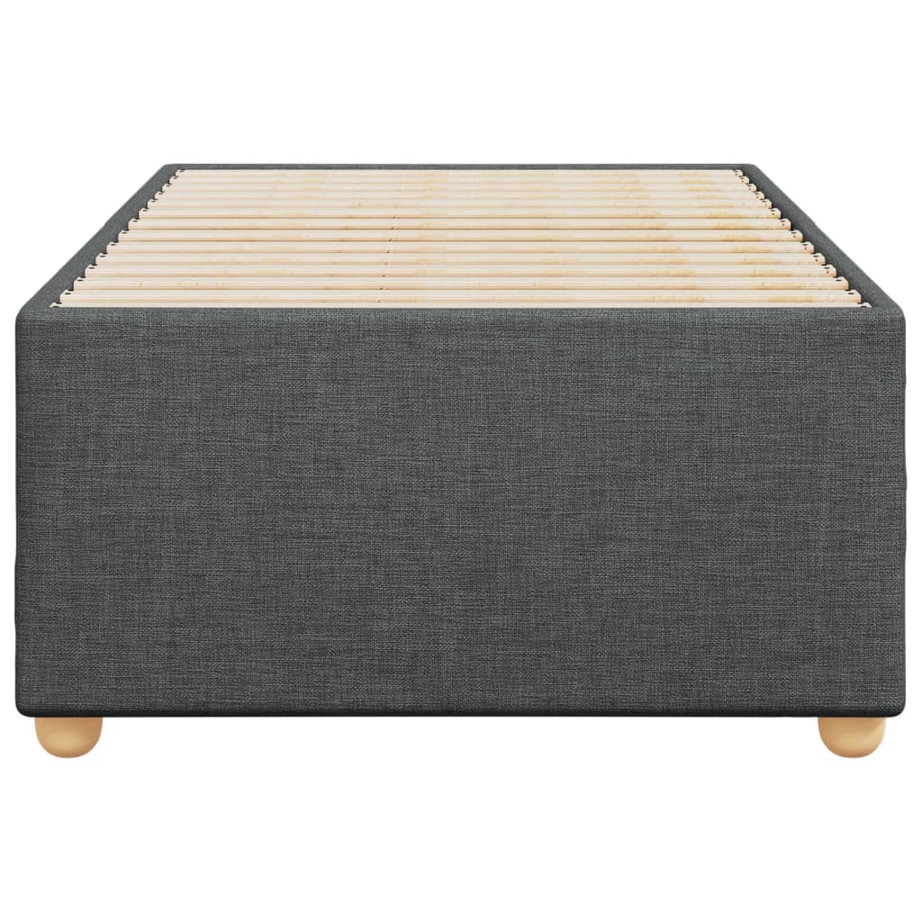 Bed Frame without Mattress Dark Grey 90x190 cm Single Fabric