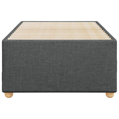 Bed Frame without Mattress Dark Grey 90x190 cm Single Fabric