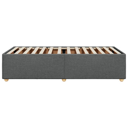 Bed Frame without Mattress Dark Grey 90x190 cm Single Fabric
