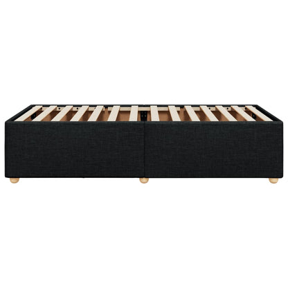 Bed Frame without Mattress Black 100x200 cm Fabric