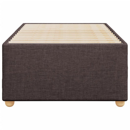 Bed Frame without Mattress Dark Brown 100x200 cm Fabric