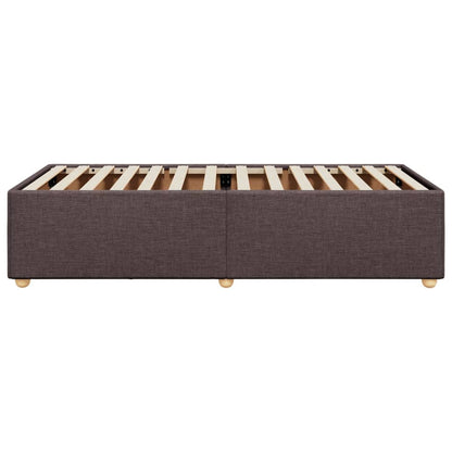 Bed Frame without Mattress Dark Brown 100x200 cm Fabric