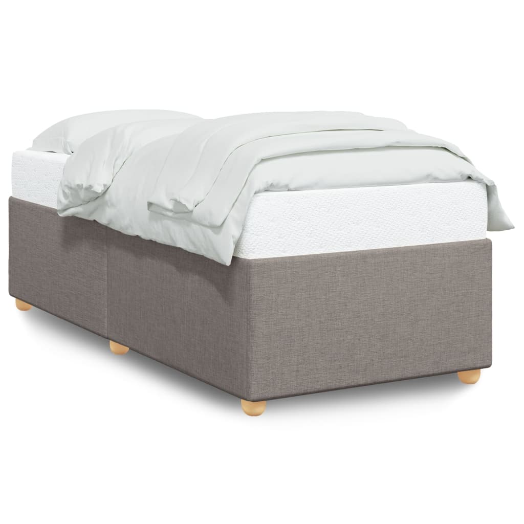 Bed Frame without Mattress Taupe 100x200 cm Fabric