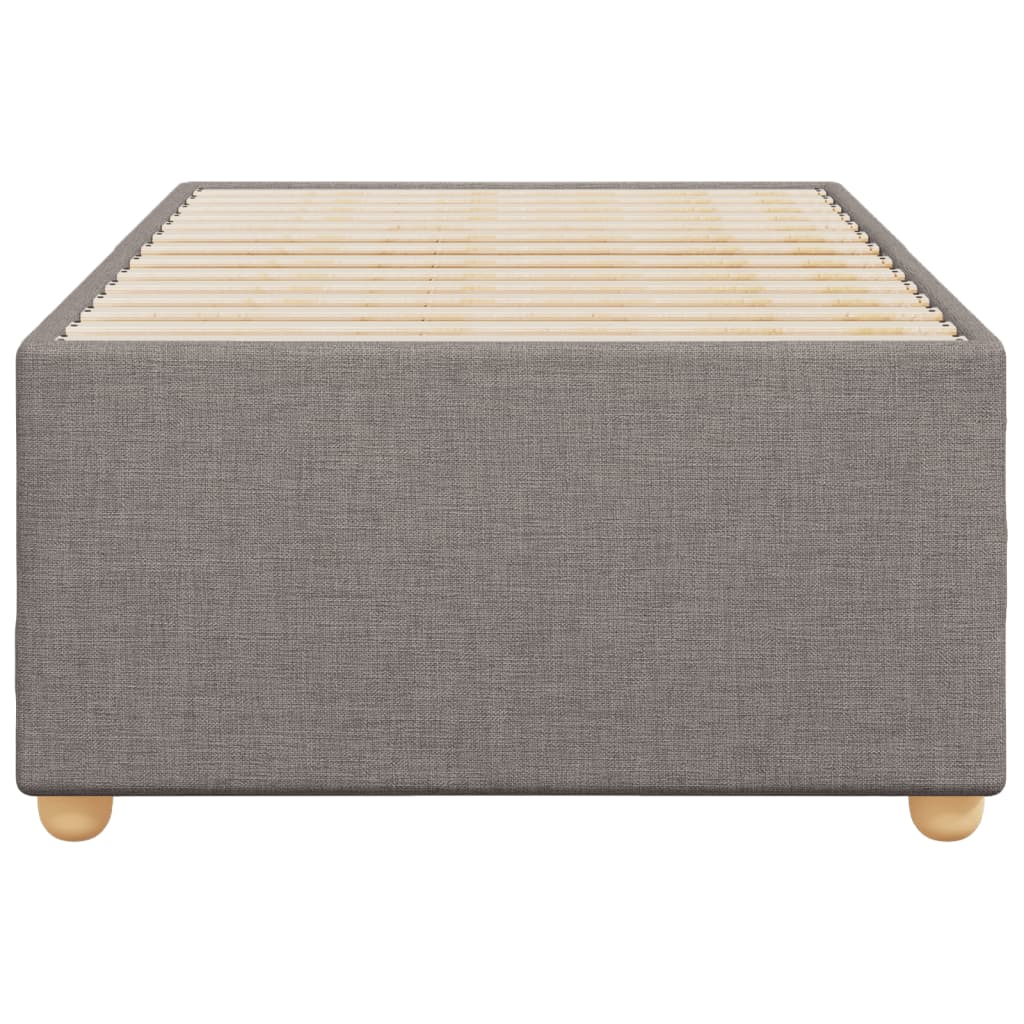 Bed Frame without Mattress Taupe 100x200 cm Fabric