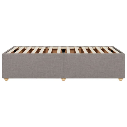 Bed Frame without Mattress Taupe 100x200 cm Fabric
