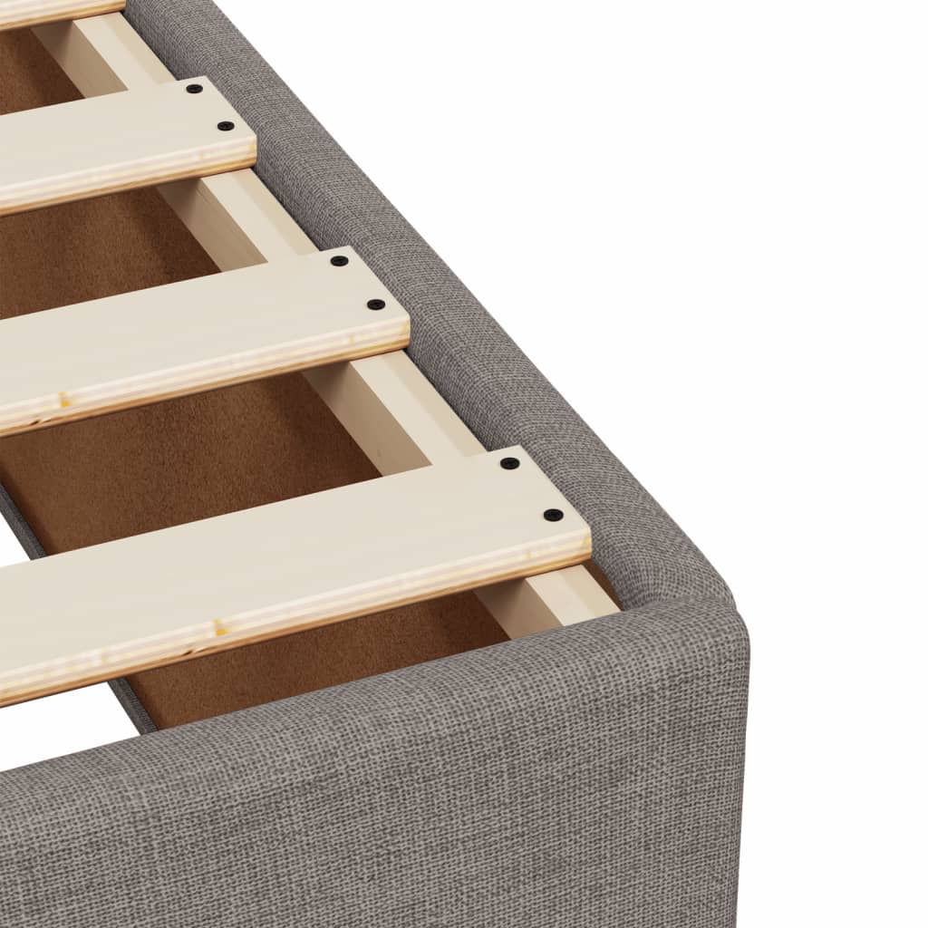 Bed Frame without Mattress Taupe 100x200 cm Fabric