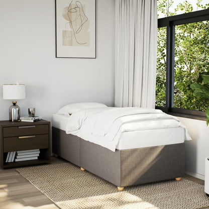 Bed Frame without Mattress Taupe 100x200 cm Fabric