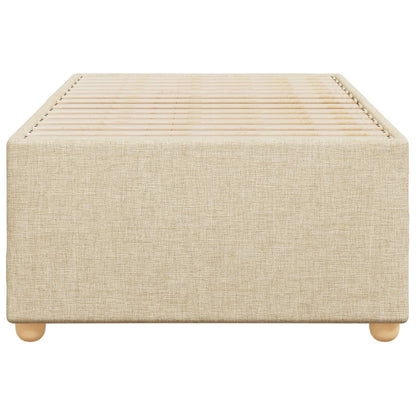Bed Frame without Mattress Cream 100x200 cm Fabric
