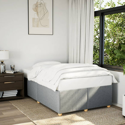 Bed Frame without Mattress Light Grey 120x190 cm Small Double Fabric