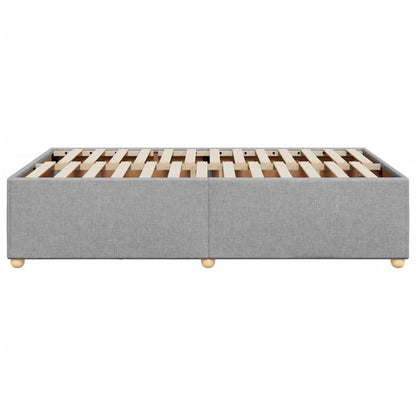 Bed Frame without Mattress Light Grey 120x190 cm Small Double Fabric