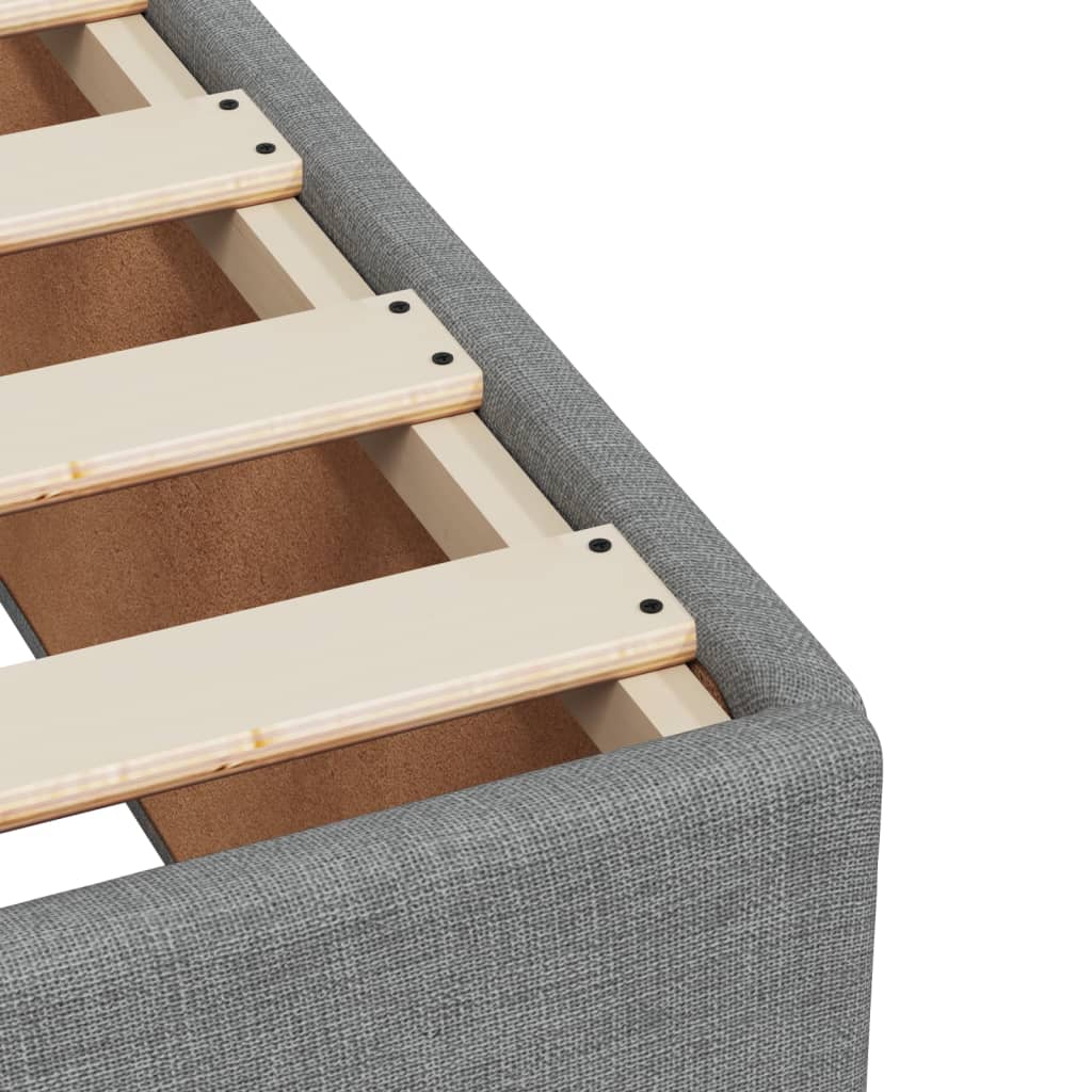 Bed Frame without Mattress Light Grey 120x190 cm Small Double Fabric