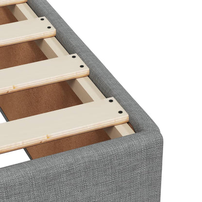 Bed Frame without Mattress Light Grey 120x190 cm Small Double Fabric