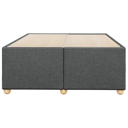 Bed Frame without Mattress Dark Grey 120x190 cm Small Double Fabric