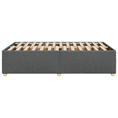 Bed Frame without Mattress Dark Grey 120x190 cm Small Double Fabric