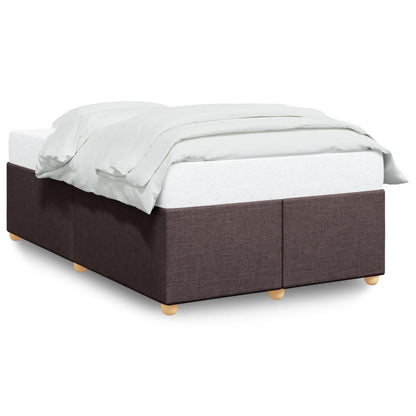 Bed Frame without Mattress Dark Brown 120x190 cm Small Double Fabric