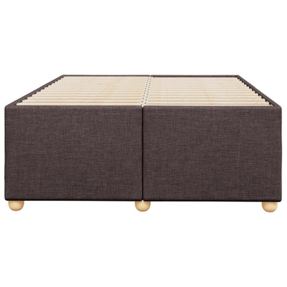 Bed Frame without Mattress Dark Brown 120x190 cm Small Double Fabric