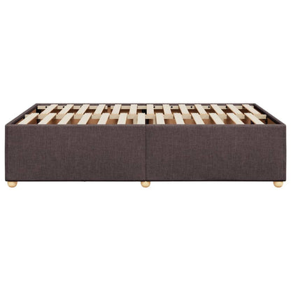 Bed Frame without Mattress Dark Brown 120x190 cm Small Double Fabric