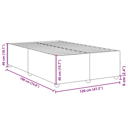 Bed Frame without Mattress Taupe 120x190 cm Small Double Fabric