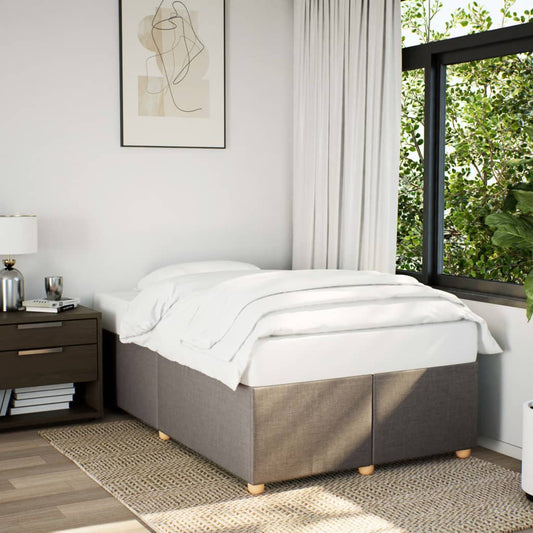 Bed Frame without Mattress Taupe 120x190 cm Small Double Fabric