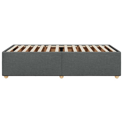 Bed Frame without Mattress Dark Grey Single Fabric