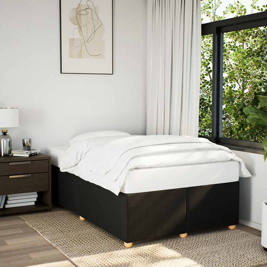Bed Frame without Mattress Black Double Fabric