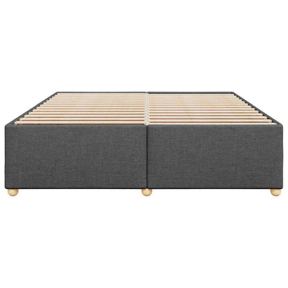 Bed Frame without Mattress Dark Grey Super King Fabric
