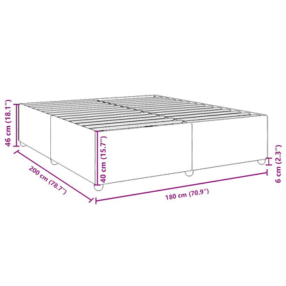 Bed Frame without Mattress Black Super King Fabric