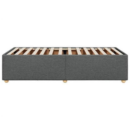 Bed Frame without Mattress Dark Grey Single Fabric