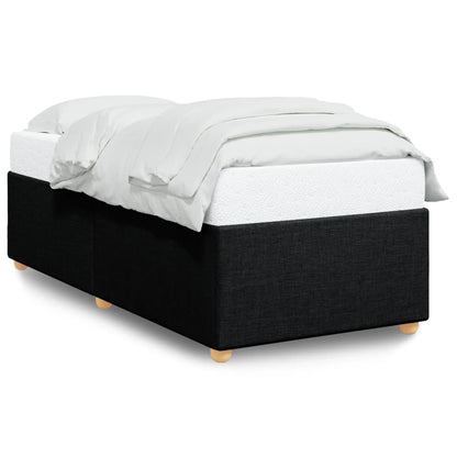 Bed Frame without Mattress Black Single Fabric