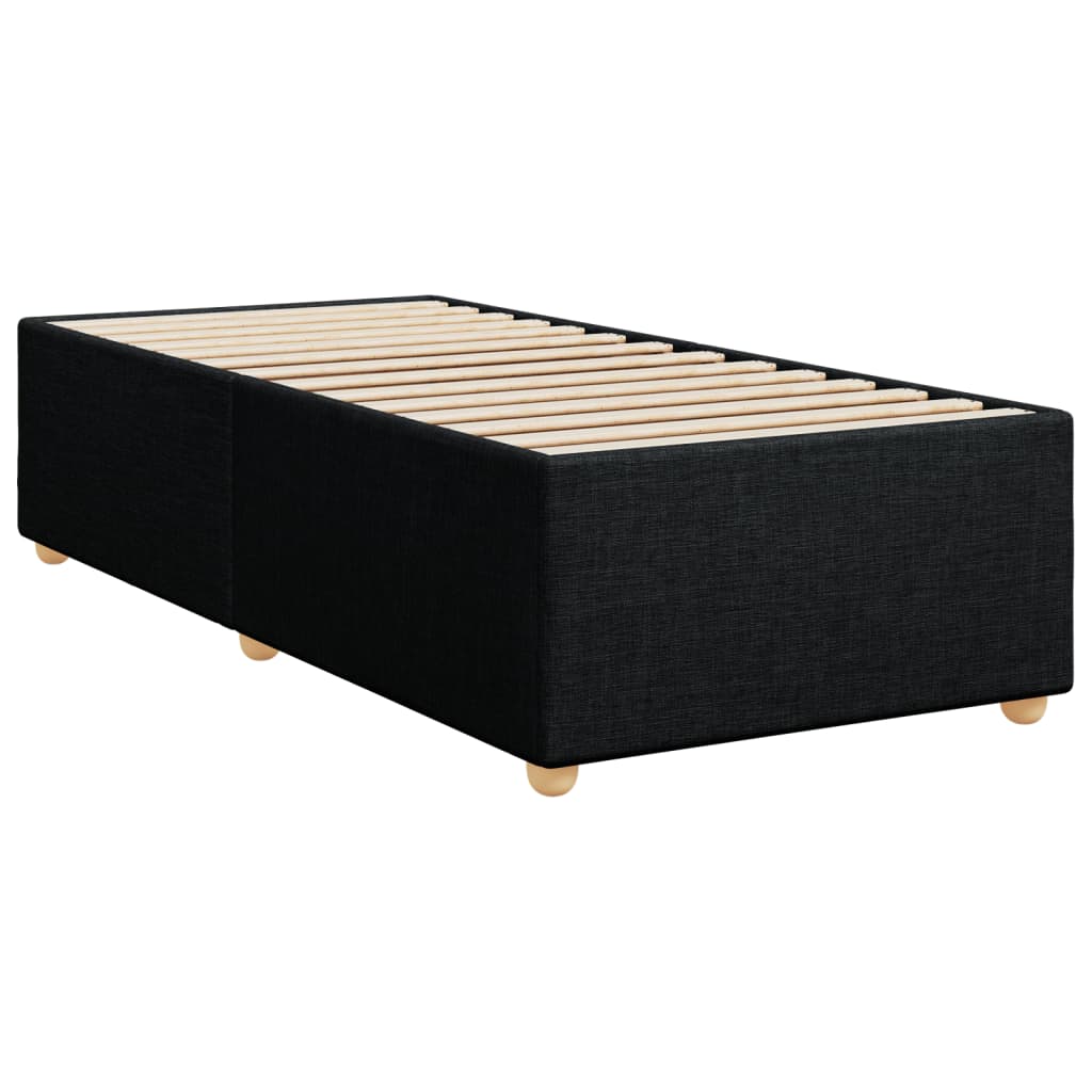 Bed Frame without Mattress Black Single Fabric