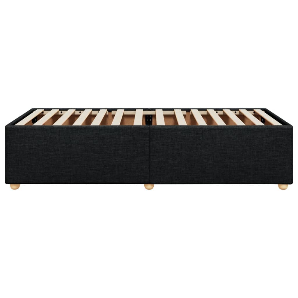 Bed Frame without Mattress Black Single Fabric