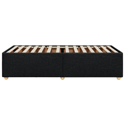 Bed Frame without Mattress Black Single Fabric
