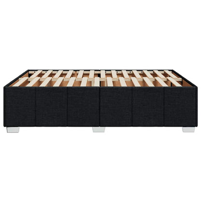 Bed Frame without Mattress Black Double Fabric