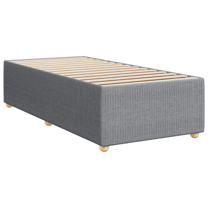 Bed Frame without Mattress Light Grey 90x190 cm Single Fabric