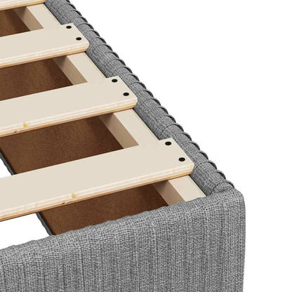 Bed Frame without Mattress Light Grey 90x190 cm Single Fabric