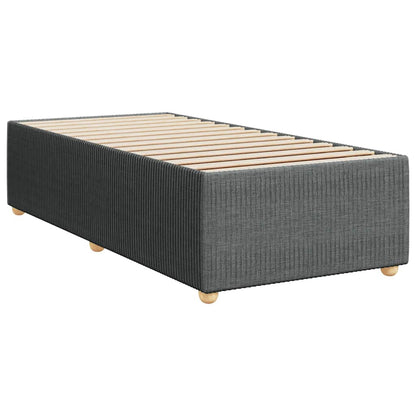 Bed Frame without Mattress Dark Grey 90x190 cm Single Fabric